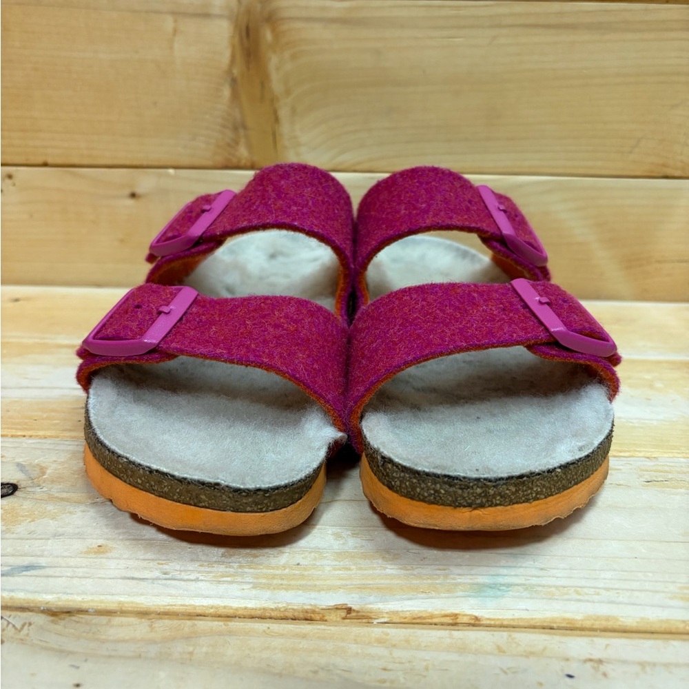 Birkenstock Arizona - Wool felt - shearling pink orange - Euro 37 - Picture 3 of 7
